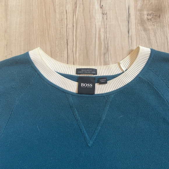 Hugo Boss Knit Sweater in Dark Teal - Picture 3 of 4